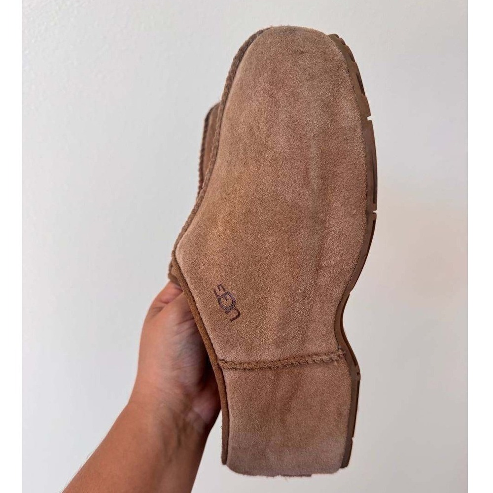 UGG Cottage Clog 8 Shearling Chestnut Suede Slip On Mule Old Money Cottagecore - Picture 2 of 9